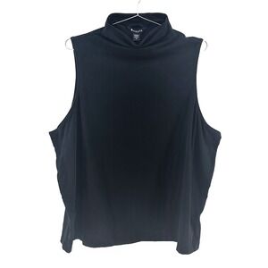 ATHLETA‎ Outbound II Mock Neck Athletic Tank Top • Women's 2X • black